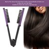Clamp Hair Brush,Clamp Brush,Clamp Brush for Straightening Hair,Double Sided Hair Brush,Anti Static Artificial Bristle Splint Flat Brush with Ergonomic Handle for Home, Clamp Hair Brush Clamp bru