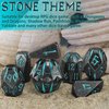 FONVGOGO Dungeons and Dragon Dice of 7, Metal Dice Set D&D Polyhedral DND Dice Set with Cardboard Box Unique Cool Stonehenge Theme RPG Dice for Role Playing Games Gifts (Blue)