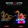 DALDED LED Lighting Kit for Lego Auspicious Dragon, LED Light Compatible with Lego 80112 Building Block Models (Remote Control Version)