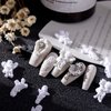 DANNEASY 90pcs Kawaii Nail Charms 3D Baroque Cupid Flat Back Angel Baby Nail Design White Embossed Angel Nail Jewelry Nail Decoration for Acrylic Nails DIY Craft Jewelry Making Accessories