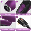 1600W Compact Small Hair Dryer Lightweight,CONFU Portable Quiet Blow Dryers with Folding Handle Ceramic Tourmaline Hair Dryer for Travel,Diffuser HairDryer,Purple