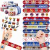 48 Medieval Knight 24PCS Medieval Knight Temporary Tattoos Sticker 24PCS Slap Bracelets Perfect for Themed Birthday Party Favors Baby Showers or Classroom Rewards Ideal Decor and Gifts