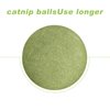 lasuroa Cat Mint Ball Toy, Catnip Ball with Wood Stand Rotatable Catnip Roller Ball Funny Cat Nip Balls Catnip Floor Toys Catnip Toy for Cat Playing (Green)