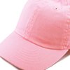 The Hat Depot Kids Washed Low Profile Cotton and Denim Plain Baseball Cap Hat (6-9 yrs, Light Pink)