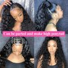 YOKADA HAIR 360 Lace Front Wigs Human Hair Pre Plucked Exotic Kinky Curly Wig 180 Density Lace Frontal Real Virgin Soft Brazilian Hair for Black Women 20 Inch (Pack of 1), 360 wig