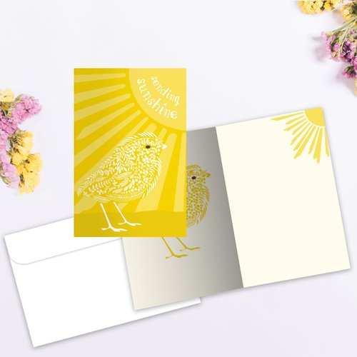 Tree-Free Greetings - All Occasion Cards - Artful Designs - 12 Greeting Cards + White Envelopes - Made in USA - 100% Recycled Paper - 4 x 6 - Sunshine Season (FS54317)