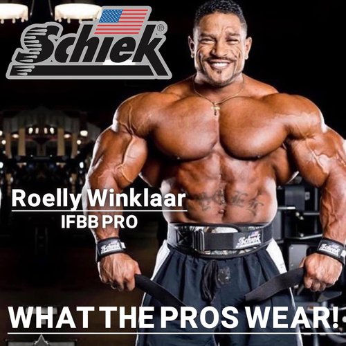 Schiek Sports Model 1000-BLS2 Extra-Wide 20" Basic Lifting Straps - Black