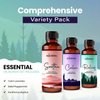 Essential Massage Oil Gift Set – Stocking Stuffers for Adults – Serenity Trio: Lavender, Peppermint & Eucalyptus Blends (80ml Each) in Elegant Packaging – Men & Women Christmas Gift