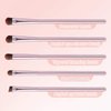 Eyeshadow Brushes,5pcs Eye Makeup Brush Set with Eyeliner Brush Eyeshadow Brush Concealer Brush Blending Brush Eyebrow Brush with Case, Pink Makeup Brushes for Travel