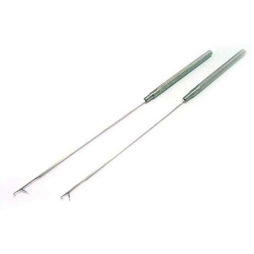 2 PCS Extra Long Knitting Hook Needles for Micro Rings Beads Loader I Stick Tip Feather Hair Extensions