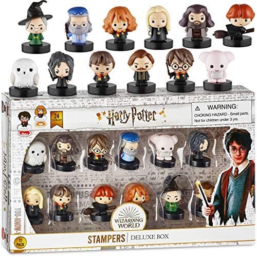 Self-Inking Harry Potter™ Stampers, Set of 5 – Harry Potter Gifts, Collectables, Party Decor, Cake Toppers – Death Eater, Voldemort, Lucius Malfoy and More by PMI, 2.5 in. Tall