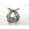 Generic Medium smoke gray crystal metal heart hair claw clip bridal clip