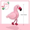 Skylety 6 Pieces Mini Flamingo Stuffed Animal Plush Toys 5 Inch Flamingo Party Favors Valentine Day Gift Pink Flamingo Hanging Ornaments Keychain Decorations for Women Birthday(Rose Red)