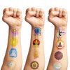 100 PCS Yoga Day Temporary Tattoos Themed Birthday Party Decorations Favors Supplies Decor Aesthetic Art Mandala Flowers Fitness Tattoo Stickers Gifts for Game Boys Girls Class School Prizes Carnival