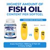 Arazo Nutrition Wild Caught Omega 3 Fish Oil – 120 Soft Gels – 4,080mg High EPA 1200mg DHA 900mg Lemon Flavor Burpless Softgels