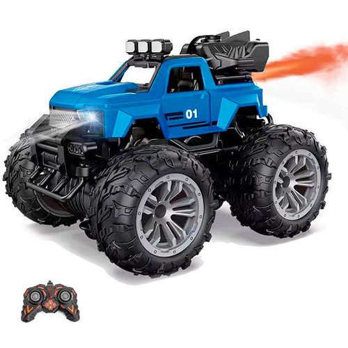 Bekftanm Remote Control Car RC Racing Cars 2.4Ghz LED Light Kids Toys 4WD Off Road RC Stunt Car,70+ Mins Playtime, All Terrain Rock Crawler, Toy Vehicle for Boys Girls and Adults (Blue)