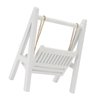 Rengu Miniature Swing White Dollhouse Miniature Porch Swing Exquisite Thickness