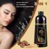 KOYSOY Black Hair Dye Shampoo 3 in 1，100% Covers Gray Hair，Black Hair Color Shampoo Can Avoid Going to the Salon to Dye Your Hair，Convenient and Effective.