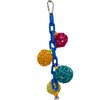 Mandarin Bird Toys 1141 Vine Chain Chewer - Handcrafted bird cage toy, Colorful climbable plastic chain, Chewy colorful vine balls, Small metal bell, Fun for small pet birds Budgie Cockatiel Parrotlet