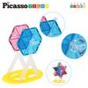 PicassoTiles Magnet Tile Building Blocks Ferris Wheel Amusement Rotating Accessory Kit Compatible with Full Sized Magnetic Tiles Construction Toy Set Education STEM Learning 3D Toddler Kid Age 3+ PT09