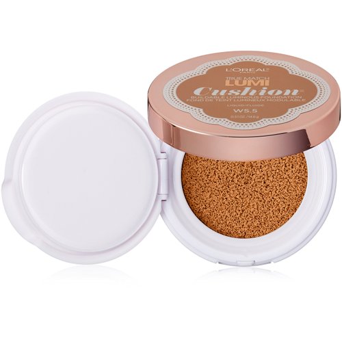 L'Oréal Paris True Match Lumi Cushion Foundation, W5.5 Suntan, 0.51 oz.