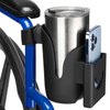 JOYTUTUS Cup Holder for Wheelchair, 2 in 1 Water Bottle Holder and Phone Bracket, Universal Drink Cup Holder for Walker, Rollator, Stroller, Scooter