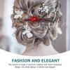 Minkissy 2pcs Decorative Alligator Hair Clips, Rhinestone Duckbill Hair Clips Metal Alligator Sectioning Clips for Women