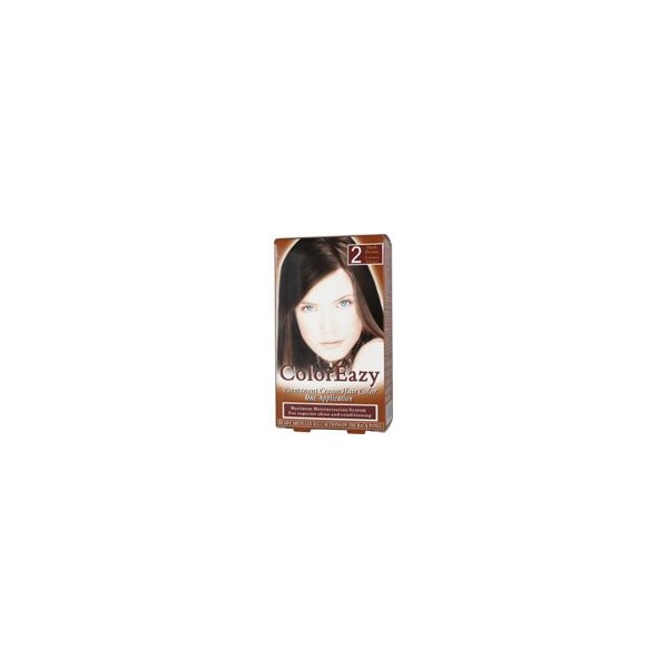 ColorEazy Permanent Cream Hair Color 2 Dark Brown - 3.47 oz,(De La Ritz)