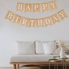 Happy Birthday Bannner Pre Strung Burlap Happy Birthday Sign for Birthday Party Decorations