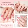 SHOYUM 24 Pcs Jelly Nude Gel Nail Polish Set, Sheer Pink Colors Gel Polish Kit with Glossy & Matte Top Coat and Base Coat for Nail Art DIY Manicure and Pedicure at Home