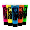 UV Glow Blacklight Face and Body Paint 0.34oz - Neon Fluorescent (0.34 Fl Oz (Pack of 5))