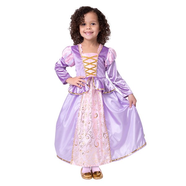 Little Adventures Classic Rapunzel Princess Dress Up Costume (Small Age 1-3) - Machine Washable Child Pretend Play and Party Dress with No Glitter