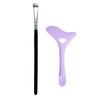 DogieLyn Slanted Ultra Thin Winged Eyeliner Brush Silicone Eye Liner Stencils Makeup Aid,Angled Eyeliner Brush Slanted-Small Thin Winged Liner Eyeshadow Eyebrow Tool(Purple)