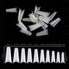 Natural Coffin Acrylic Nails-500pcs Half Cover Nails Coffin Shaped Ballerina Nails Tips Long Acrylic False Fake Nail Artificial, 10 Size with Box