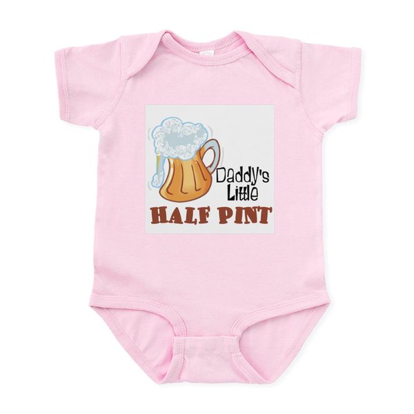 CafePress Daddy's Little Half Pint Kids Infant Bodysuit Infant Bodysuit Baby Romper