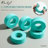 Oneleaf C-type hair curls, fluffy hair, no heat, curls, no harm to hair, sleep, curls, portable hair curlers-Green