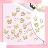 YAEISM 30PCS Gold Nail Charms 3D Crown Nail Charms Crystal Money Sign Nail Charms 5 Styles Heart Nail Charms Shiny Butterfly Charms Nail Rhinestones for Nail Art and DIY Crafts Decoration