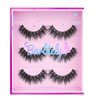 Barbiely 18MM Real Mink Lashes, 3 Pairs Mink Lashes, 3D Cat Eye Lashes, False Eyelashes, Dramatic Round Look, 100% Handmade & Cruelty-Free Fluffy Volume Wispy Lashes (DREAM)