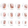 Vezocim Press on Nails Coffin Short Length, 24Pcs Full Cover Reusable Glossy Fake Nails with Glue, Artificial Fingernails Square False Nails with Designs, Glue Stick on Nails with Charm(Rainbow)