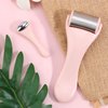 Ice Roller for Face and Eye 2 Pcs,Face Roller Skin Care for Puffiness,Migraine,Pain Relief,Eye Roller For Puffy Eyes Dark Circles,Stainless Steel Facial Roller (Pink)