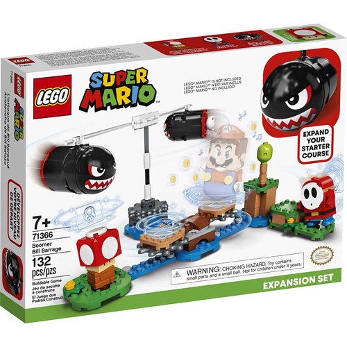 LEGO Super Mario Boomer Bill Barrage Expansion Set 71366 Building Kit; Toy for Kids to Add to Their Super Mario Adventures with Mario Starter Course (71360) Playset (132 Pieces)