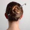 4Pcs Ancient Style Sword Hair Chopsticks Chinese Style Hair Sticks for Bun Hair Long Hair Classic Vintage Flower Hair Sticks Women Girl Gifts