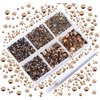 AD Beads 4300 Pieces Flat Back Nail Art Rhinestones Round Beads 6 Sizes (2-6.5mm) with Storage Organizer Box,Rhinestones Picking Pen for Nail Art Phone Decorations Crafts DIY (Smoked Topaz)