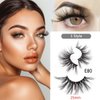 GOO GOO Eyelashes 3D Mink Fur, Fake Lashes 25mm Dramatic Long 1 Style 3 Pairs/set Natural Siberian False Eyelashes Hand Made Strips Lashes Fluffy Full Reusable Mink Eyelashes