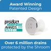TubShroom Bathtub Drain Protector and Hair Catcher - 2 Pack, Chrome - Fits 1.5" - 1.75" Bathtub and Shower Drains