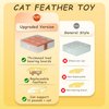 ZALBYUY Cat Puzzle Toy, Interactive Cat Toys for Indoor Cats, Automatic Cat Toy Feather Rotation in 14 Holes Maze, Cat Feather Toy with Intelligent Sensing, New Upgrade Whack A Mole Kitten Game