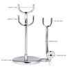Shaving Razor and Brush Stand, Stainless Steel Shaving Razor Holder, Compatible with Long and Short Handle Safety Razor, Straight Razor and Barber Razor