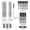 Nicpro 22PCS Metal Mechanical Pencils Set in Case, Art Drafting Pencil 0.5, 0.7, 0.9 mm & 2 PCS 2mm Graphite Lead Holder(4B 2B HB 2H) for Drawing Writing Sketching With 10 Tube Lead Refills Erasers