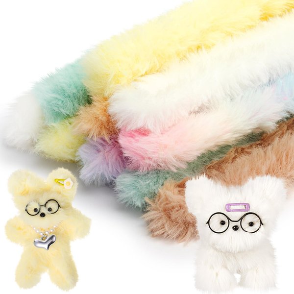 VitalCozy 10 Pcs 39.37 Inches Jumbo Fur Material Pipe Cleaners Chenille Stems Pipe Cleaner Craft Pipe Stems DIY Projects and Craft Supplies Decorations(Light Color)