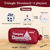 Smilejoy Triangle Domino,Triangular Domino Tiles with Brass Spinners Tabletop Game for Kids Ages 7 and Up, 56 Domino Pieces, Classical Board Game, mathing Skill Trainning (2-4 Players)